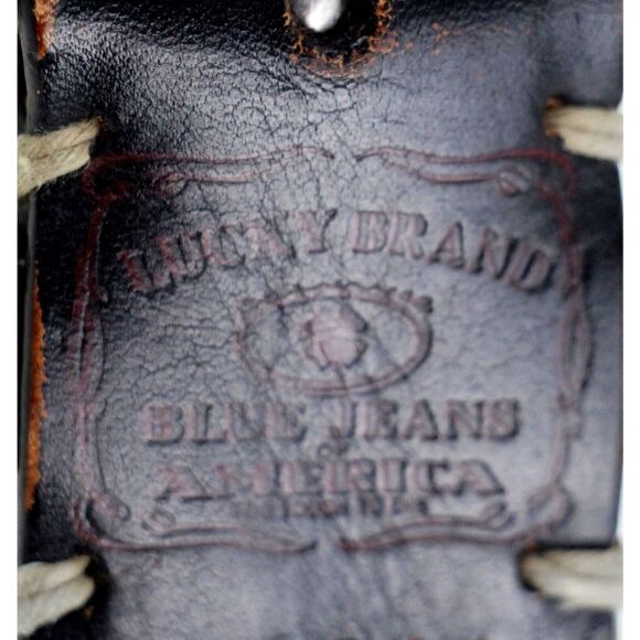 Lucky Brand DARK BROWN GENUINE LEATHER 1.25"Wd DRESS CASUAL WOMEN'S BELT M (T60 - Picture 6 of 11